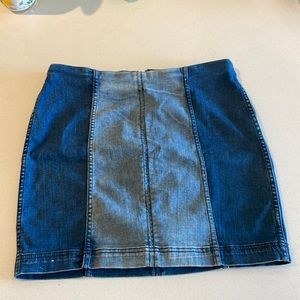 Free People Rare Patchwork Modern Femme Denim Mini Skirt